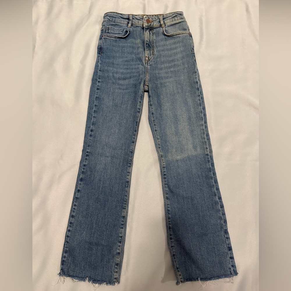 Zara Light Blue Wide-Leg Jeans